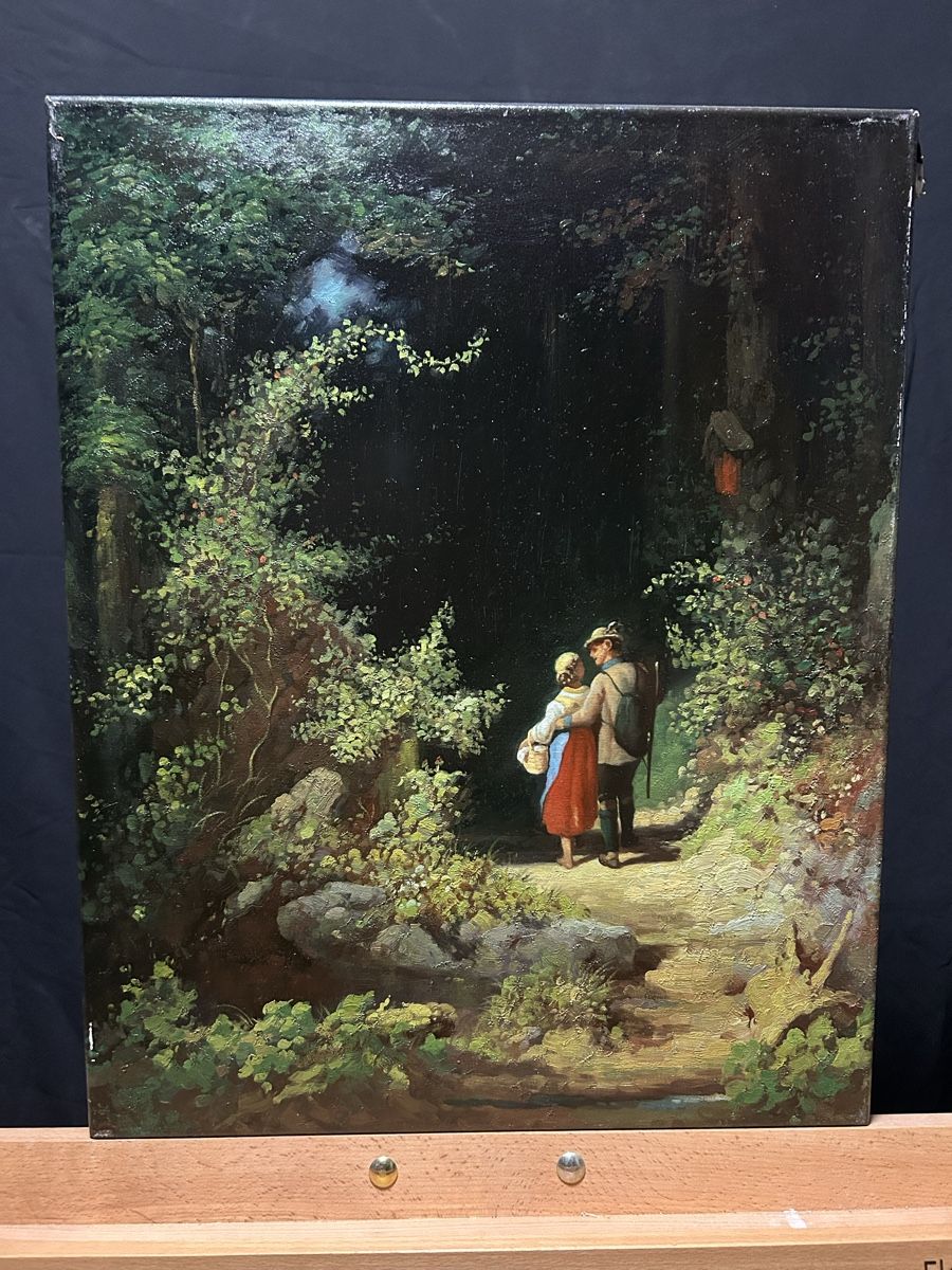 Dipinti: Romantisches Ölgemälde: Carl Spitzweg (Öl-Kunstdruck) – Usato da Glarus venduto da KunstWerkEr-LS87