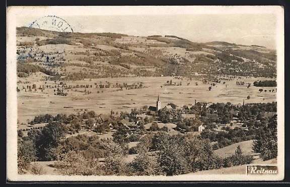Cartoline postali: AK Reitnau, Panorama mit Kirche, 1931 – Usato da Berlin venduto da bartko-reher