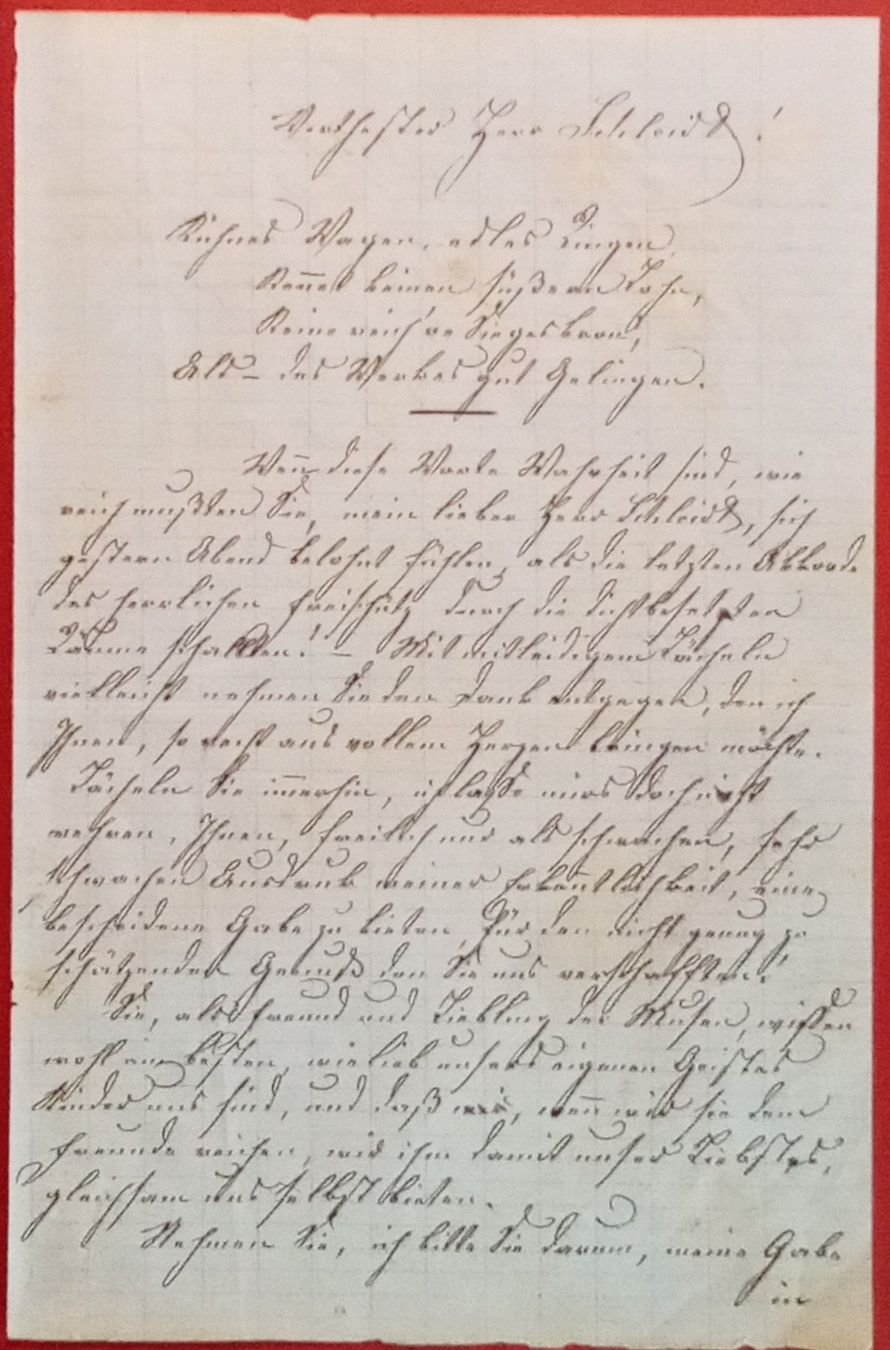 Autografi: Arnold Halder 1812-1888 Dichter Autograph eigh. Brief 1876 – Usato da Bischofszell venduto da Gottselig