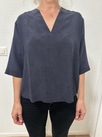 Dunkelblaues Kurzarm-Shirt von Falconeri, Gr. S-M