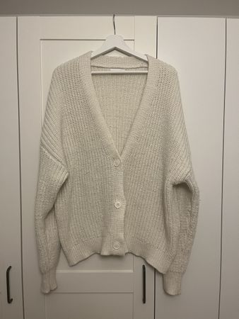 Cardigan weiss Grösse S oversized
