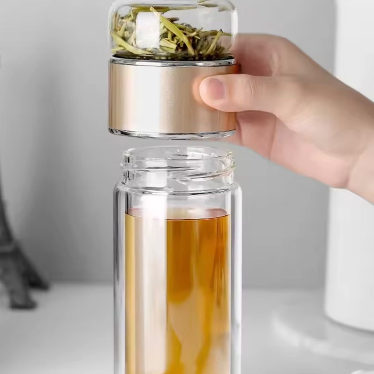 Borracce & Thermos: Teeflasche aus Glas, doppelwandig - neu! – Nuovo e nell'imballaggio originale da Emmenbrücke venduto da engueteDeal 3