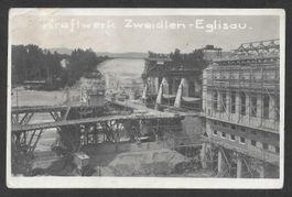 Eglisau Kraftwerk Zweidlen - Eglisau im Bau