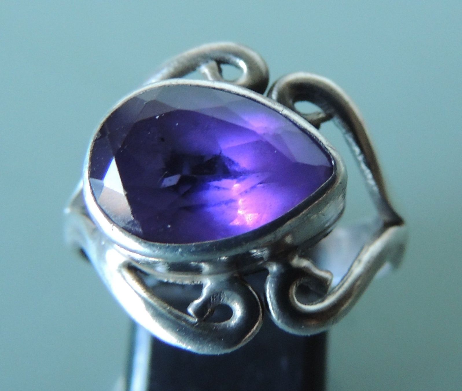 Anelli: Amethyst Silber 925 Fingerring Gr. 59 – Usato da Waldenburg venduto da schaller707