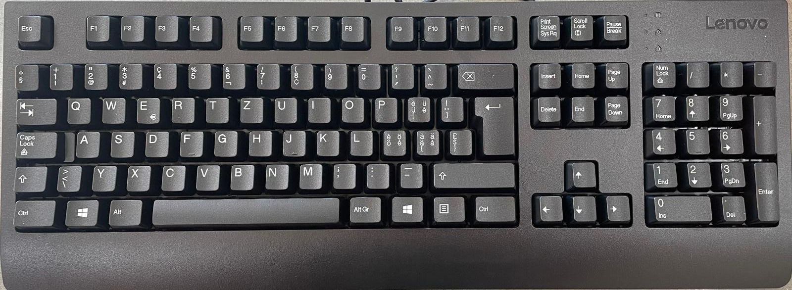 Lenovo Tastiere: Tastatur mit USB – Nuovo e nell'imballaggio originale da Seewen SZ venduto da Timekeeper