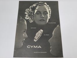 Orig Werbung Cyma Uhren, KLM