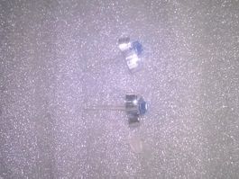 OHRRINGE MODESCHMUCK,,,VERGOLDET,,MIT HELLBLAU KRISTALL