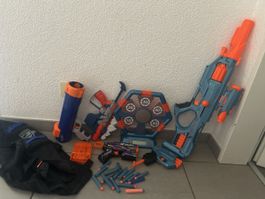 Spielzeugwaffen Set Nerf & X-Shot mit Zubehör gebraucht