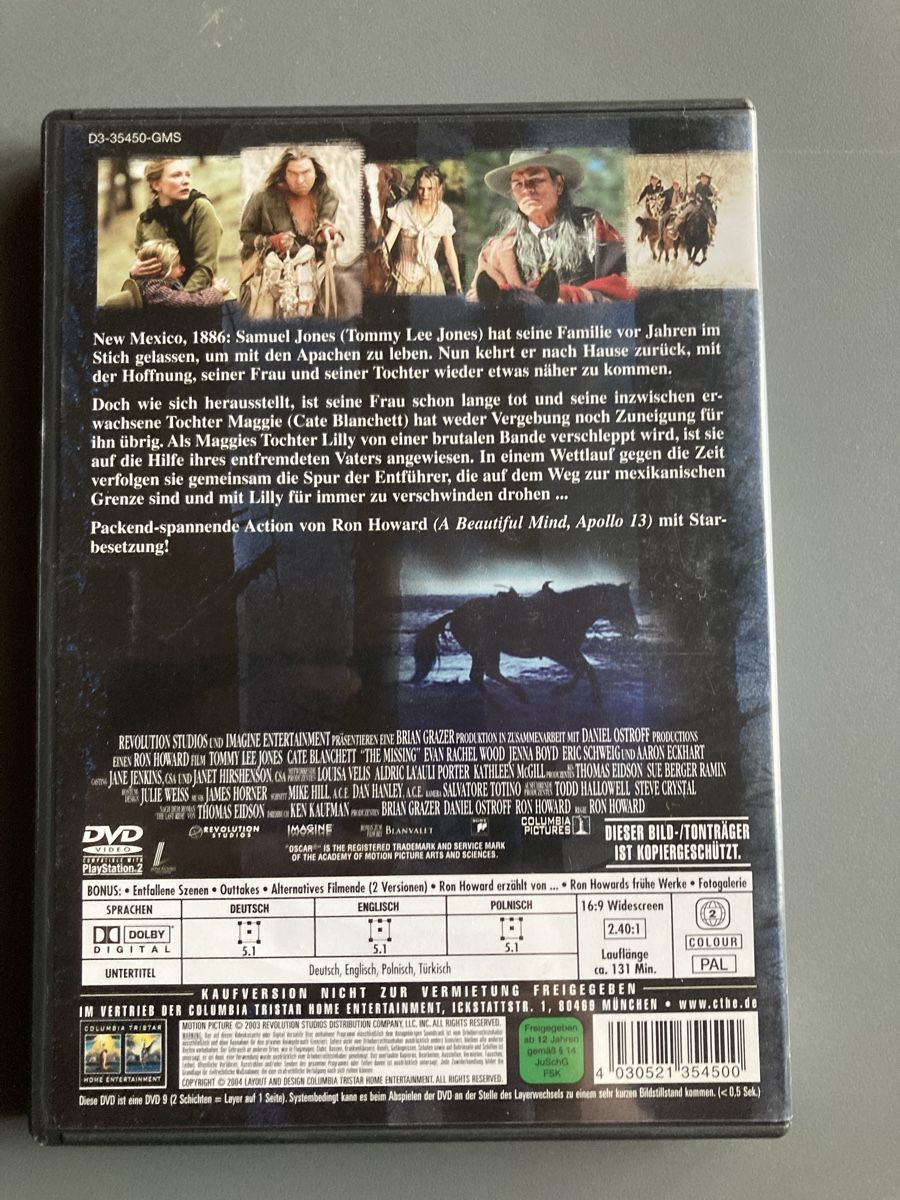 Alle DVDs: DVD The Missing – Gebraucht aus Hitzkirch von Christophf 1