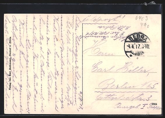 Cartoline postali: AK Flieden, Zeppelin über der Ortschaft – Usato da Berlin venduto da bartko-reher 1