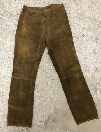 Braune Wildleder Hose für Damen