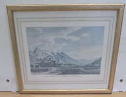 Bild Sargans Stadt & Schloss im Goldrahmen 32x26 cm