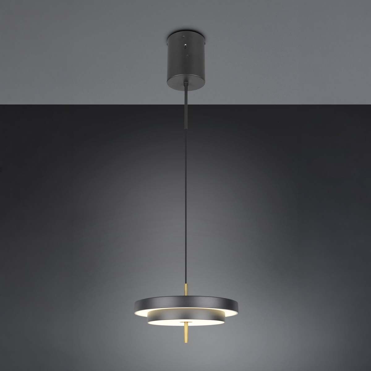 Lampadari & plafoniere: LED Pendelleuchte, Schwarz, CCT, 40 cm Ø – Nuovo (secondo la descrizione) da Kreuzlingen venduto da Smart-Light