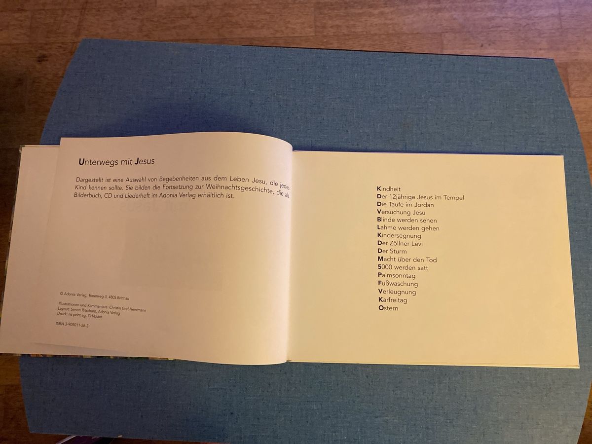 Libri: Kinderbuch: Unterwegs mit Jesus – Nuovo (secondo la descrizione) da Schaffhausen venduto da purzel51 2
