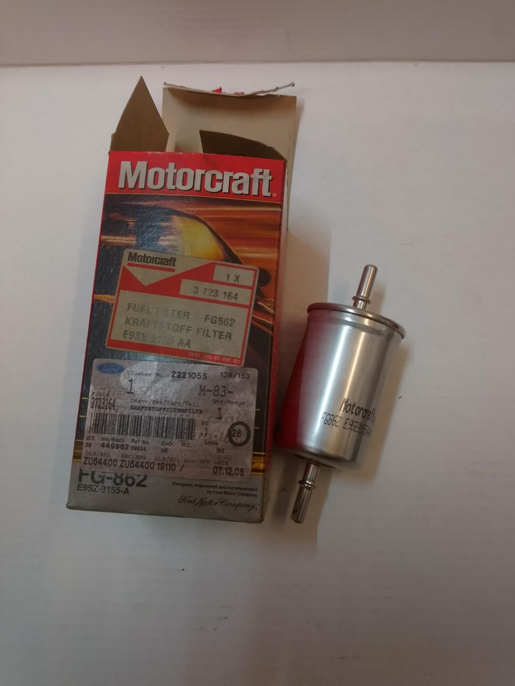Ford Tutti pezzi di ricambio auto: Motorcraft FG862 Kraftstofffilter - 3723164 Ford Transit – Nuovo e nell'imballaggio originale da Laupen ZH venduto da SportcarsLaupen