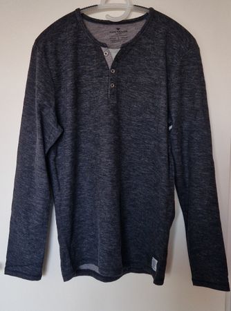 TOM TAILOR Longsleeve, dunkelgrau, Gr. L, neuwertig