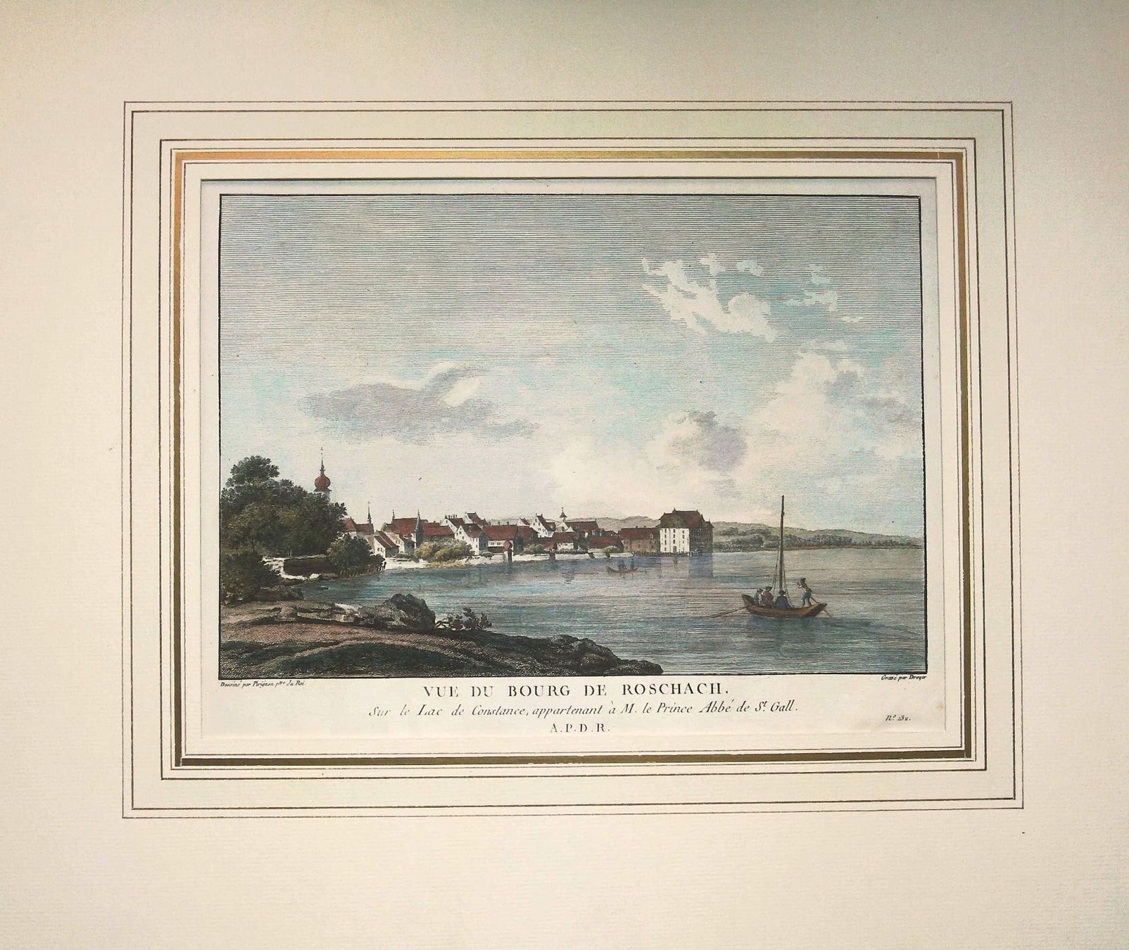 Incisioni: Rorschach Originalkupferstich 1780 – Usato da Rafz venduto da Helvet32