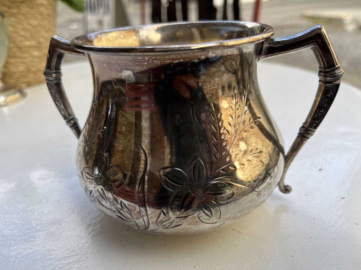 Zuccheriere: Brooklyn Silver Co. Zuckerdose, versilbert, Vintage 54 – Usato da Brienz BE venduto da hey_z9vg