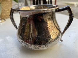 Brooklyn Silver Co. Zuckerdose, versilbert, Vintage 54