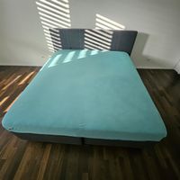 Boxspringbett 180x200 cm + Stauraum + Matratze + Topper