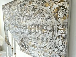 XXL Format! Dekorative Weltkarte im Vintage-Stil 3D