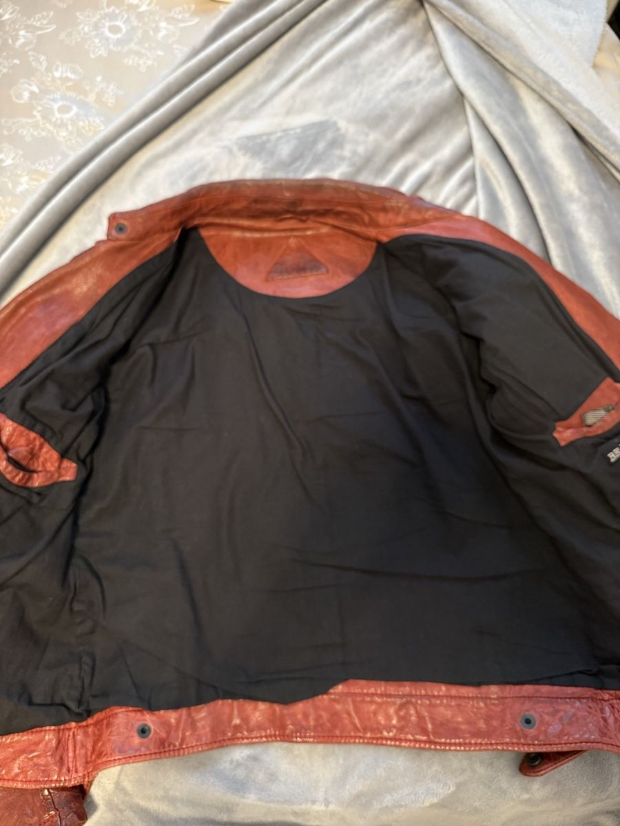 Giacche: SCHAFS LEDERJACKE BRAUN-ROT, GR. M – Usato da St. Moritz venduto da ari_9fcv 5