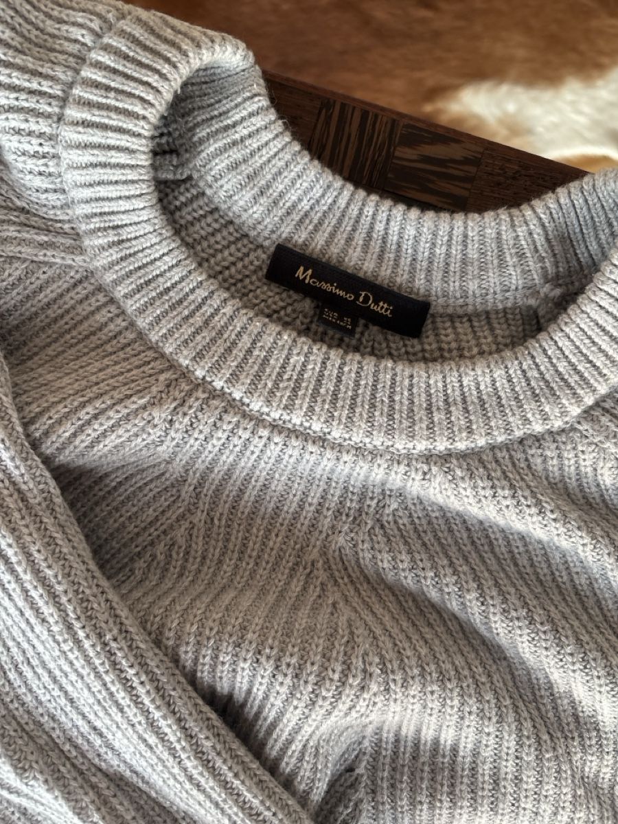 Massimo Dutti Pulls & Sweat-shirts: Massimo Dutti Strickpullover, hellgrau – D'occasion à Zürich par haasmau 1