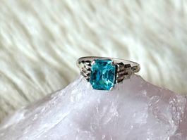 Ring Silber mit türkisfarbenem Stein