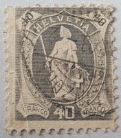 Stehende Helvetia 89A Kat. 300.- Bugspuren