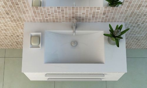 Mobili per bagno: BadsetWaschbecken Waschtisch LOCARNO wei – Nuovo e nell'imballaggio originale da Herbertingen venduto da jet-line-e-trade 2