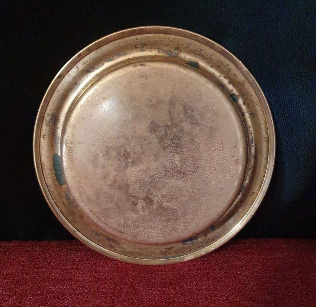 Sottobicchieri: Vintage Messing-Dekoteller / Kerzenuntersatz – Ø 17 cm/256gr – Usato da Abtwil AG venduto da MaVo.0710 4