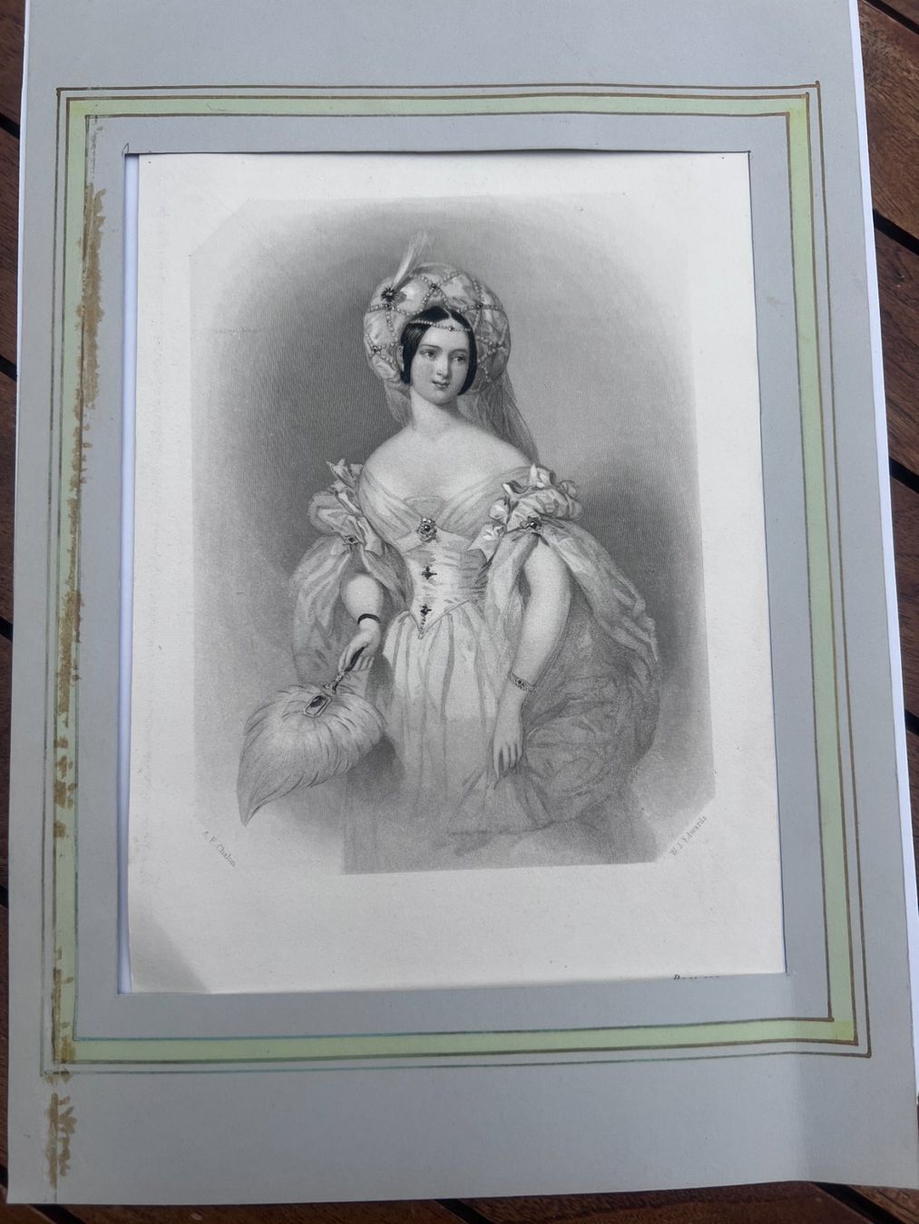 Incisioni: Gravure ancienne, Dame à l'éventail. – Usato da Savigny venduto da ron_q529