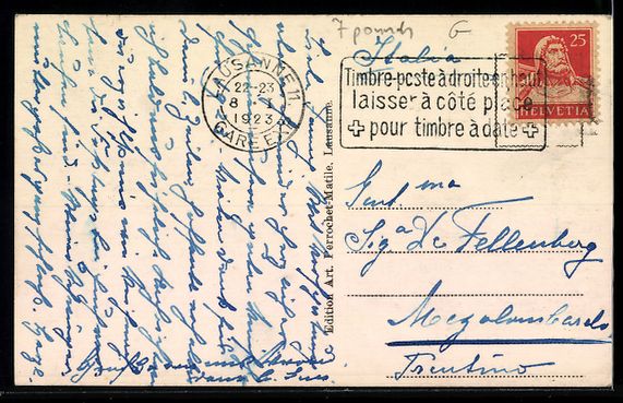 Ansichtskarten: Lausanne, Avenue Benjamin Constant et De – Gebraucht aus Berlin von bartko-reher 1