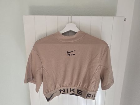 Nike Air Crop Top braun Damen – Mock Neck – Gr. S/M