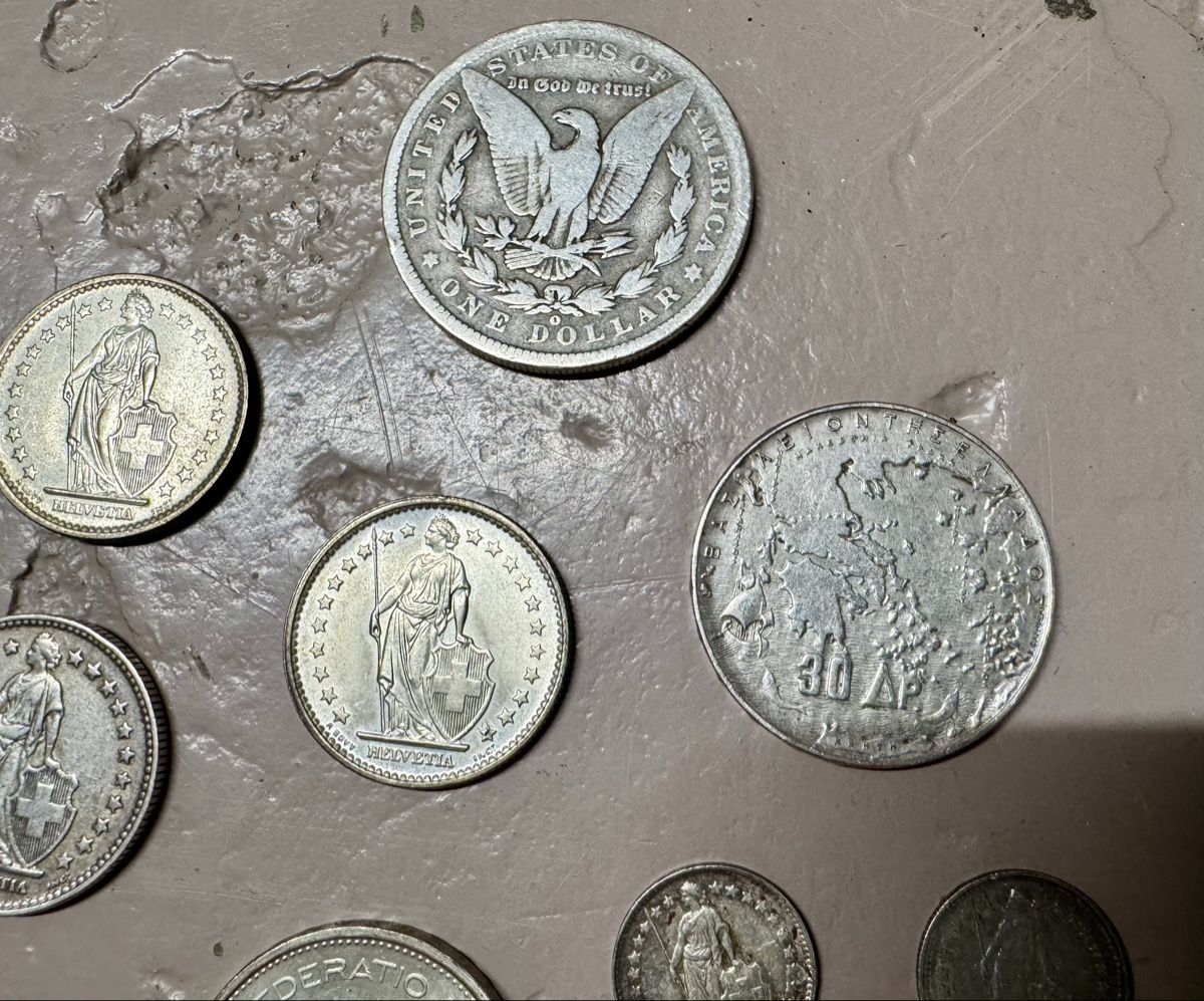 Alle Münzen: Diverse Silbermünzen darunter ein Morgan Dollar 1889 – Gebraucht aus Uetendorf von mida04 3