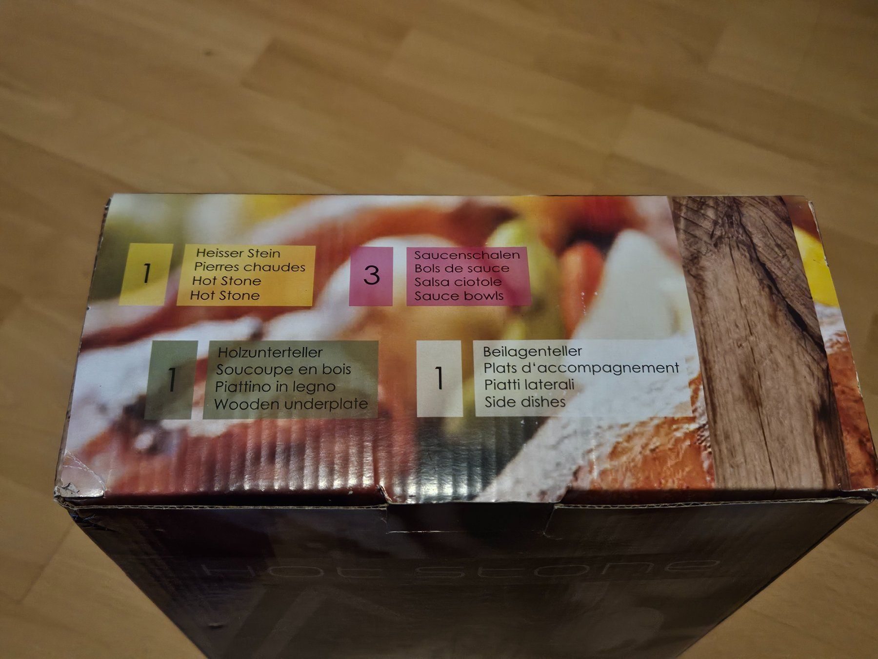 Set di piatti: Hotstone mit Holzunterteller – Nuovo e nell'imballaggio originale da Aesch BL venduto da Chrutli1 3