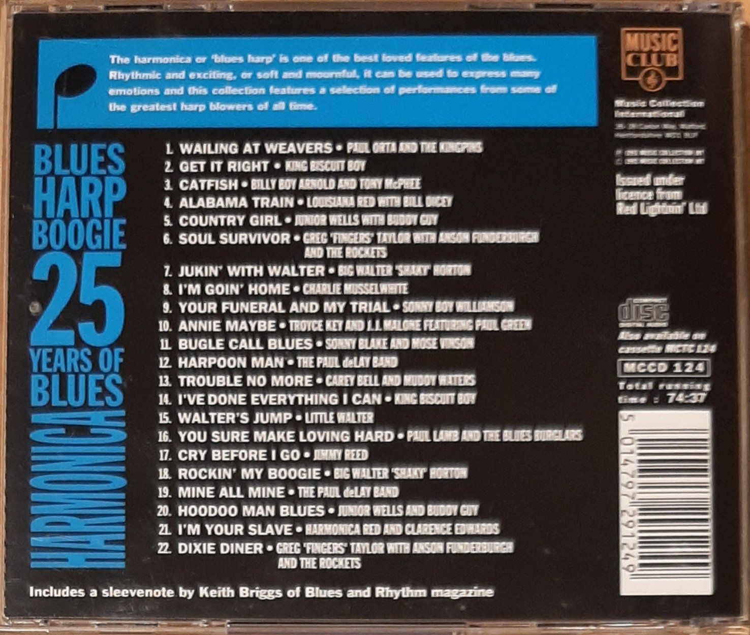 CD: Blues Harp Boogie - 25 Years Harp, Blues Compilation – Usato da Schönenberg TG venduto da Gregordini 1