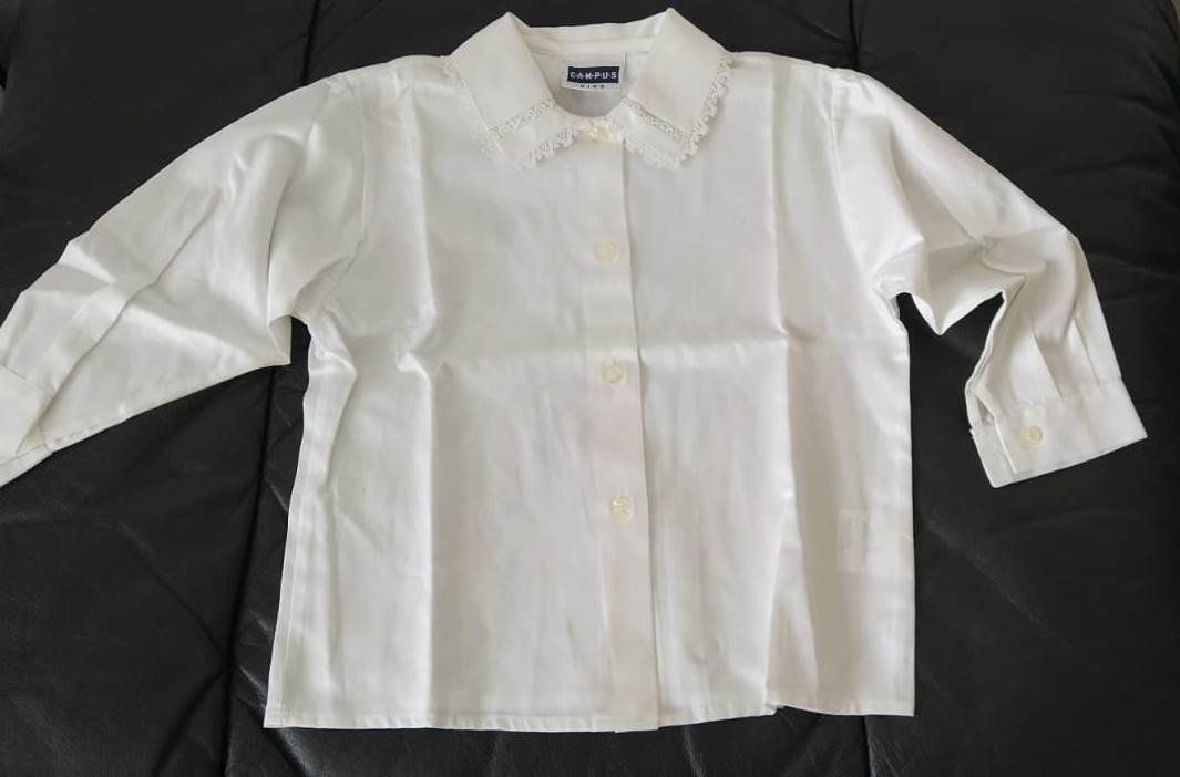 Camicette, T-shirt & Top: Bluse aus 100% Baumwolle mit Spitzenkragen - Grösse 45 - – Nuovo (secondo la descrizione) da Zürich venduto da -italo- 5