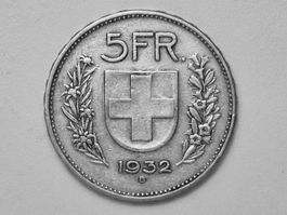 1x 5 Fr. - 1932 B - Silber/Argent 0.835