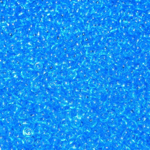 Perle (finte): Saatperlen Transparent Dark Aqua 3mm – Nuovo e nell'imballaggio originale da Klingnau venduto da SilberwindArt