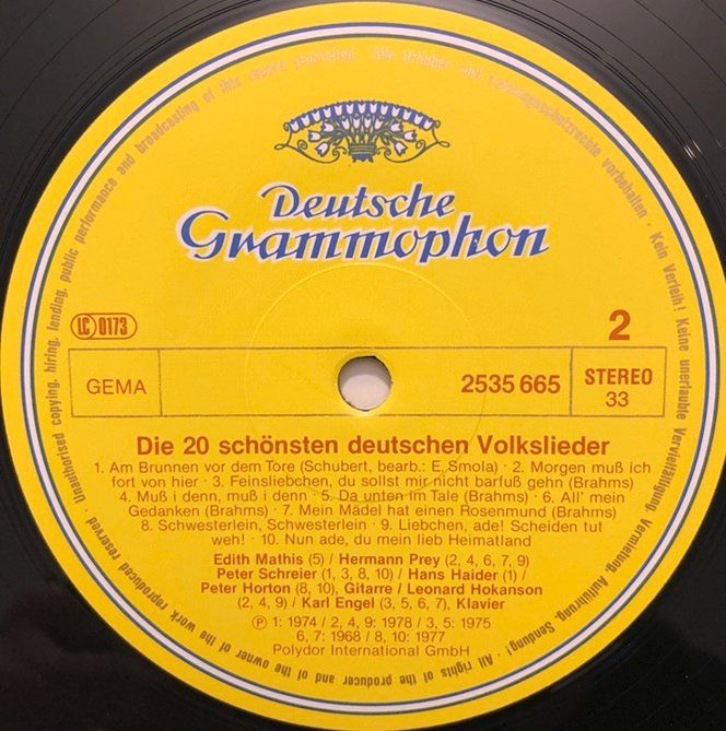 Dischi in vinile: Die 20 schönsten deutschen Volkslieder (LP) – Usato da Grüningen venduto da azulamarillo_vinyl 3