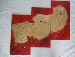 Acrylgemälde abstrakt auf Leine