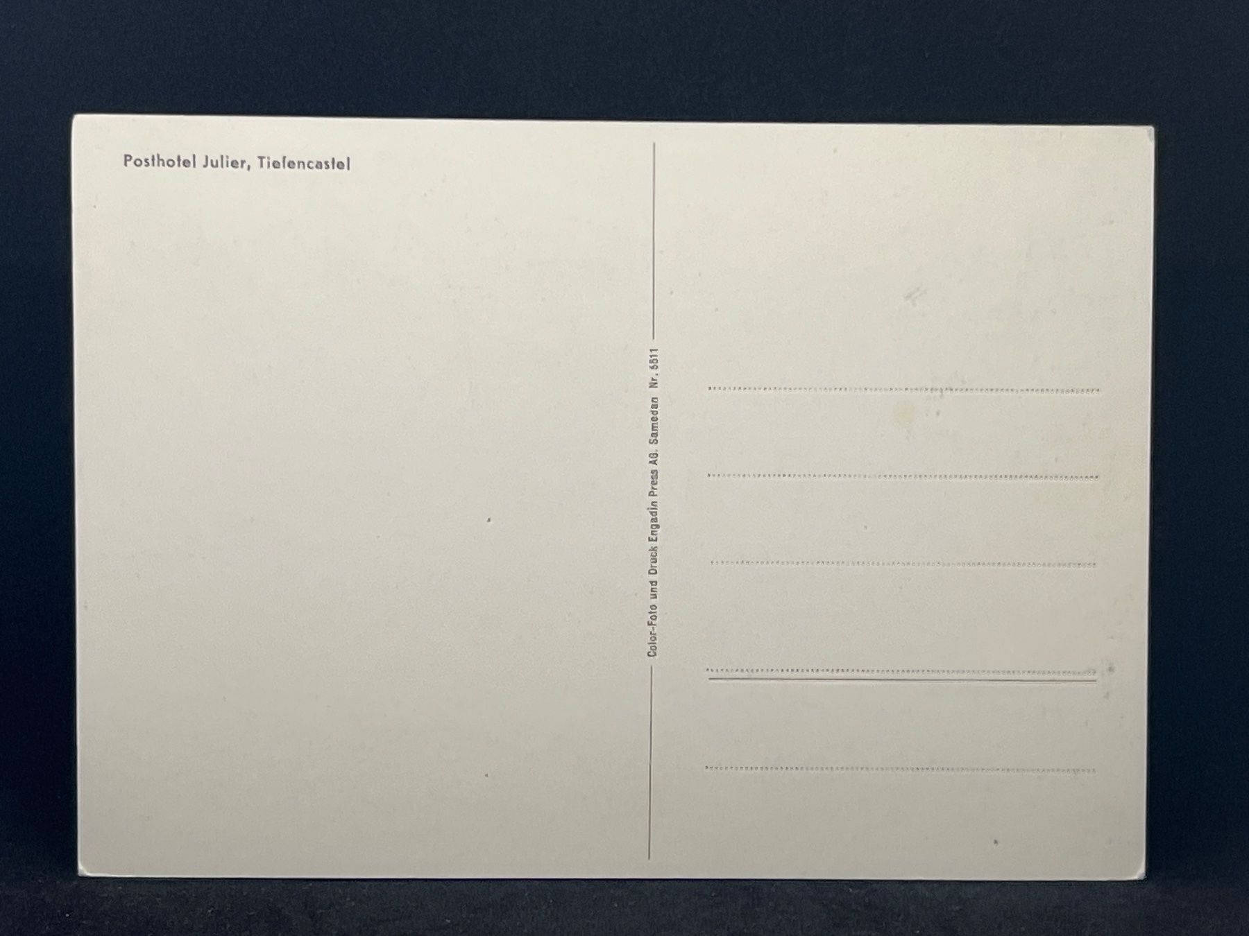 Cartes postales: Posthotel Julier, Tiefencastel – D'occasion à Widnau par Brusi9 1
