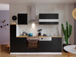 135 Küchenzeile Singleküche 250cm W/S - Küche Einbauküche