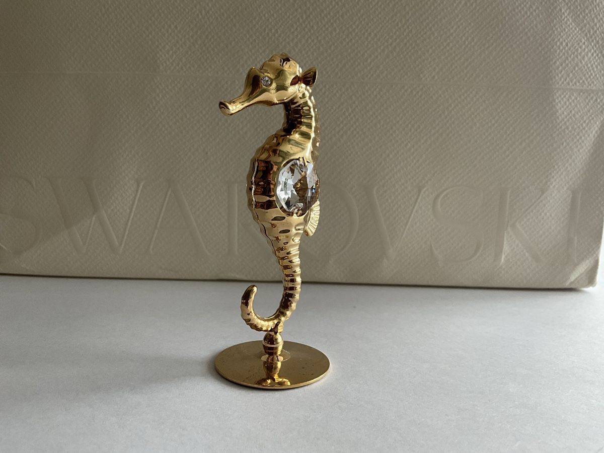 Statuette: Gold Kristall Figur Seepferd – Nuovo (secondo la descrizione) da Oberglatt ZH venduto da Multimix 1