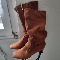 Tamaris Stiefel Wildlederimitat Gr. 38 Braun Herbst Winter