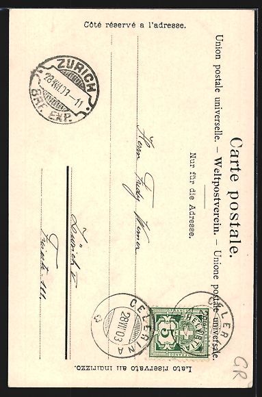 Cartoline postali: AK St. Moritz, Gesamtansicht, 1903 – Usato da Berlin venduto da bartko-reher 1