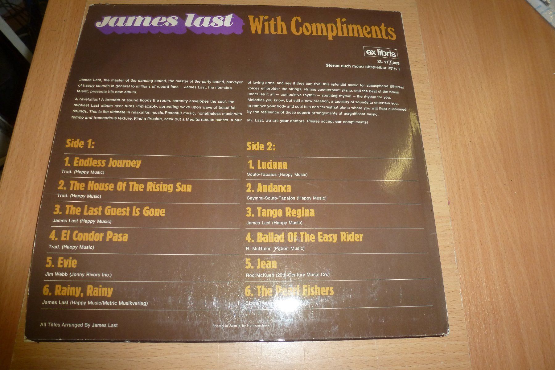 Vinyles: James Last ** With Compliments ** – D'occasion à Emmen par newdeal1970 3