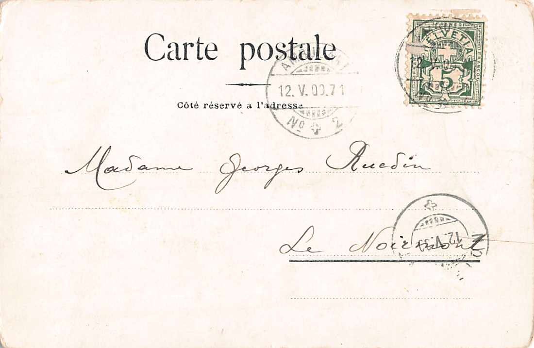 Cartoline postali: Souvenir de ST. AUBIN 1900 LITHO – Usato da Winterthur venduto da SchatzchischtliWinti 1