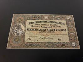 5 Franken 1949 bankfrisch 